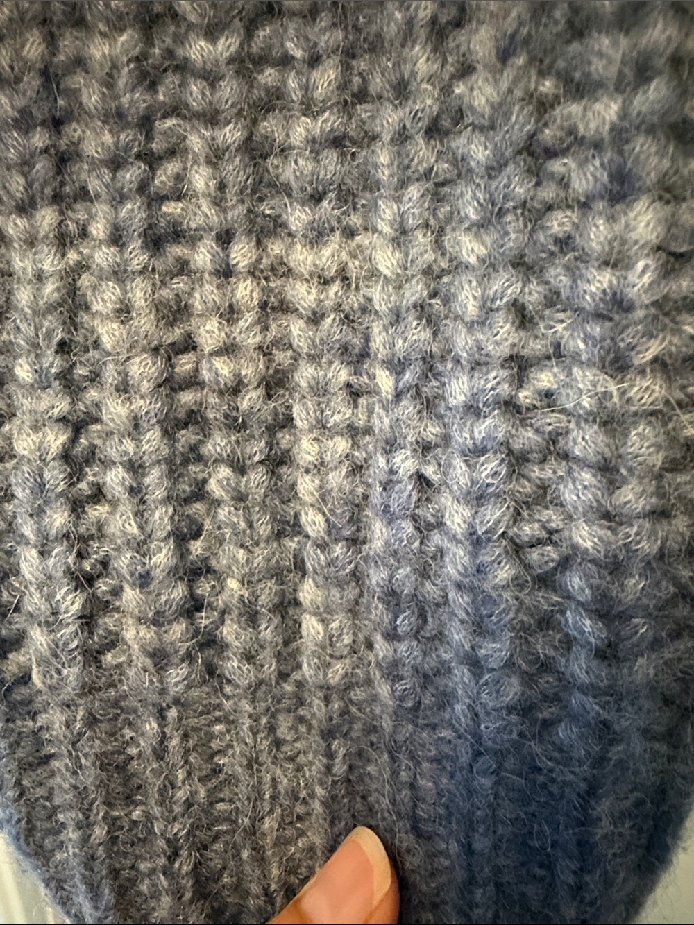 Sezane Button-Shoulder Knit Sweater - Blue - Picture 6 of 6